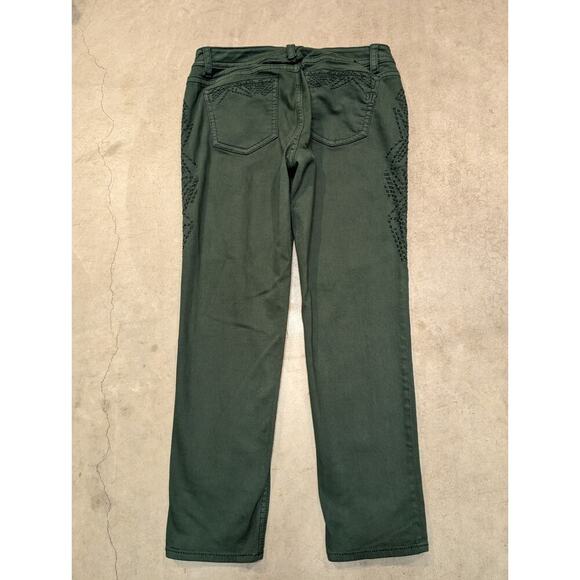 Miss Me Jeans Mid Rise Skinny Green Women's 33 Denim Pants - Picture 6 of 7